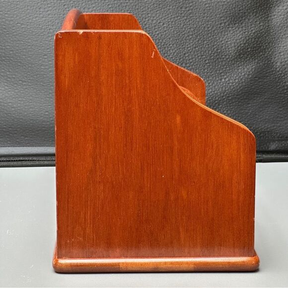 Solid Wood Desktop Organizer Mail Sorter - Picture 2 of 15